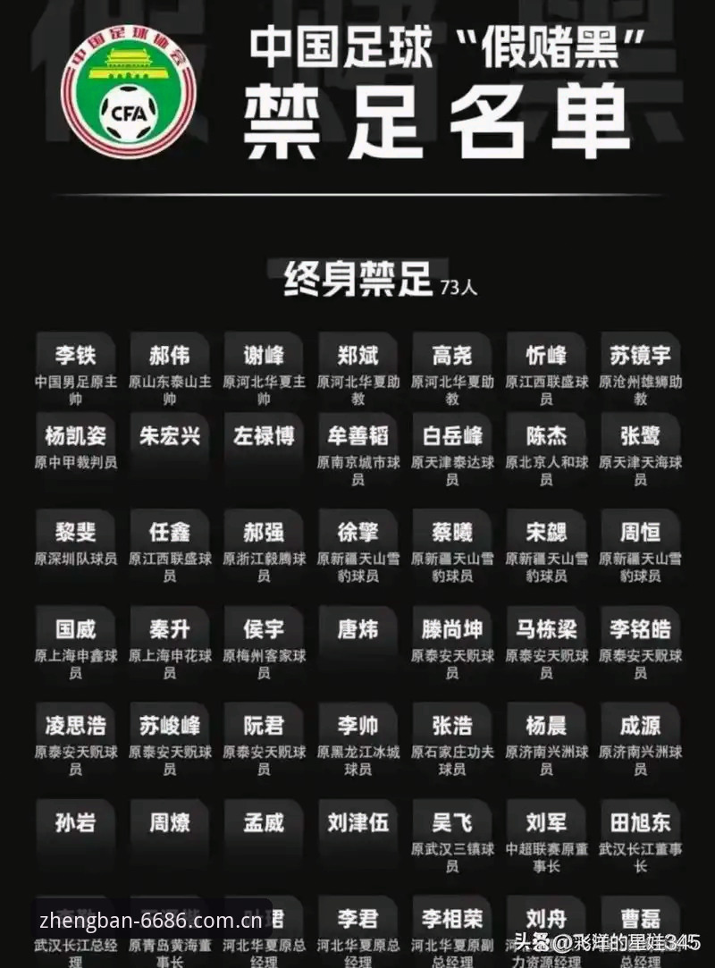 足协第三批禁足名单解读教程：在6686体育官网了解中国足球反腐新动态